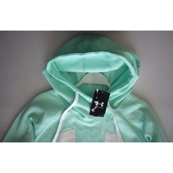 Under Armour 1362915-335 Women's Sz 1X Aqua Foam/Green Rival Fleece Logo Hoodie - Picture 7 of 9